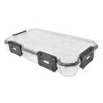 Husky 12 in. 9-Compartment Waterproof Heavy-Duty Storage Bin Small Parts Organizer