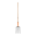 Truper 5-Tine Forged Steel Pitchfork (Model 11006 / BPJ-5) | 48-Inch Premium Wood Handle, Heavy-Duty Straw and Manure Fork for Ranch, Farm, Stables, and Hay Management