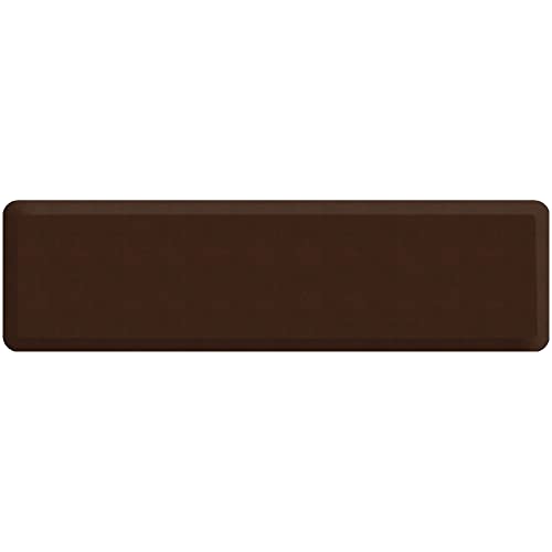 GelPro Anti Fatigue Nonslip Mat: Hard Floor Utility Mats for Garage, Patio and Kitchen - 20" x 72" x .5" - Leather Grain Truffle - color: Leather Grain Truffle