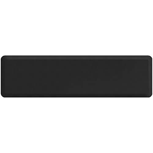 NewLife by GelPro Anti-Fatigue Nonslip 1/2" Thick Hard Floor Utility Mat for Garage, Patio and Kitchen, 20" x 72", Leather Grain Black - color: Leather Grain Black