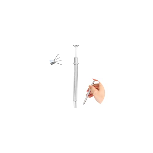 GEMQUEEN Piercing Ball Grabber Tool, 14-20G Taper for Changing Jewelry | Surgical Steel Flat Back Earrings Threader Tool Insertion Pin, Body Piercing Kit for Ear Rook Conch Nose Lip Jewelry Removal - style: Ball Grabber Tool - 12cm