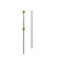 WamBam 5ft White Vinyl Finishing Post | No Dig, Steel Pipe Anchor, for Windsor Fence, BL19109 - color: 5ft Tall Finishing Post
