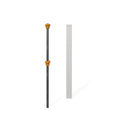 WamBam 4ft White Vinyl Finishing Post | No Dig, Steel Pipe Anchor, for Nantucket, Sturbridge, and Westport Fences, BL19042 - color: 4ft Tall Finishing Post