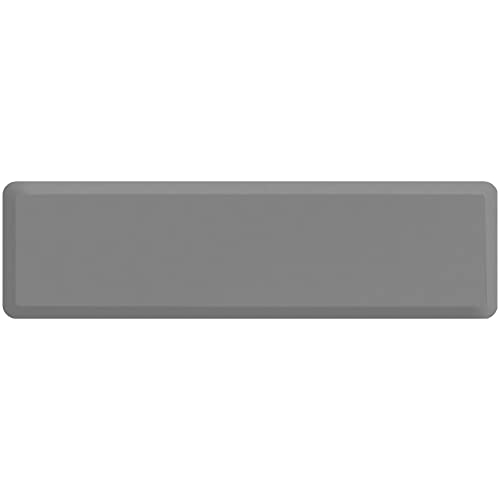 NewLife by GelPro Anti-Fatigue Nonslip 1/2" Thick Hard Floor Utility Mat for Garage, Patio and Kitchen, 20" x 72", Leather Grain Grey - color: Leather Grain Grey
