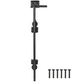18 Inch Cane Bolt Gate Drop Rod Heavy Duty Gate Hardware, Gate Ground Latch for Wooden Fences, Metal Gates Doors Stopper for Gate Ground, Wrought Iron Gate Latches, Black Finish(1 Pack) - size: 18 Inch