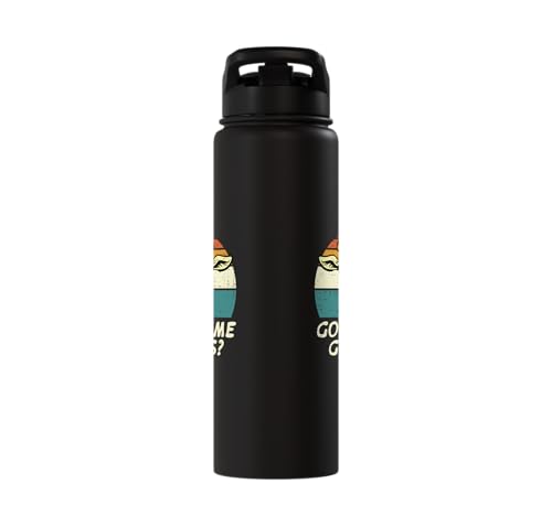 Goat Got Some Grass Retro Farm Animal Farmer Men Women Kids Stainless Steel Insulated Water Bottle - color: Black