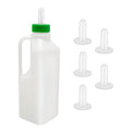 850ml Lamb Bottle Kit with Hand Grip for Newborn Farm Animals | Includes 5x Soft Replacement Teats, for Feeding Lambs, Calves & Piglets, Colostrum Nursing Bottle