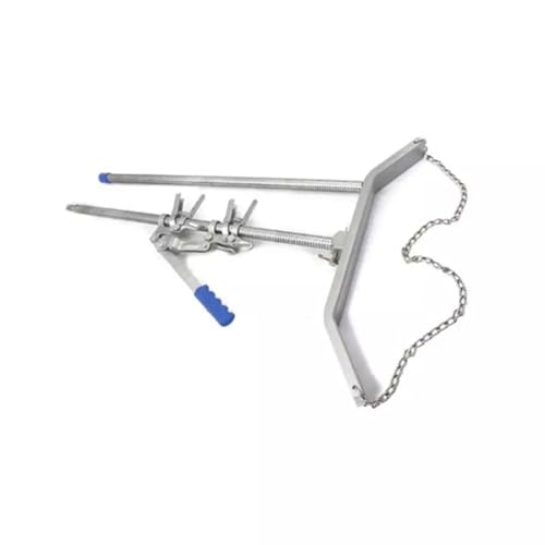 IVS Champion Calf Puller - 66-Inch Rod - Ratchet Style | Nickel-Plated - Livestock Calving Aid with Dual-Action Lever and 30" Chain for Safe Cattle Delivery