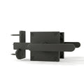 BARNSMITH Gate Latch, Heavy Duty Double Side Gate Latches, Matte Black Fence Latch, Garden Door Latch, Pool Gate Latch, Right Swing - size: GL01-R
