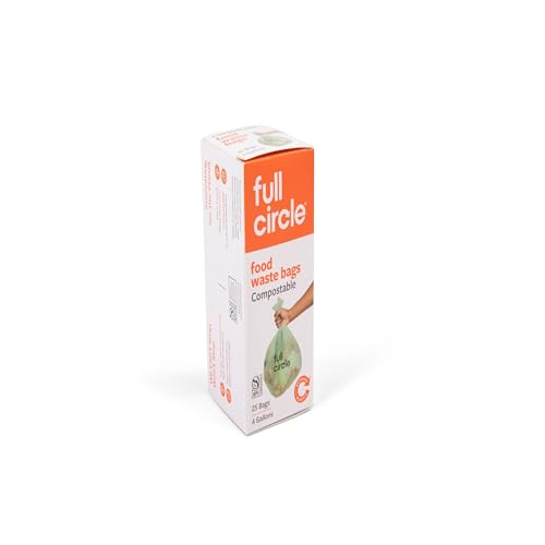 Full Circle Compostable Food Waste Bags 4 Gallon 25ct, Extra Thick - size: 4 Gallon