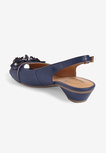 Comfortview Women's Wide Width The Rider Slingback - color: Navy, size: 8