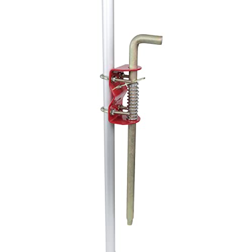 Rural365 Farm Gate Anchor Cane Bolt 18in - Farming Livestock Spring-Loaded Fence Gate Drop Rod Cattle Gate for Tube Gate