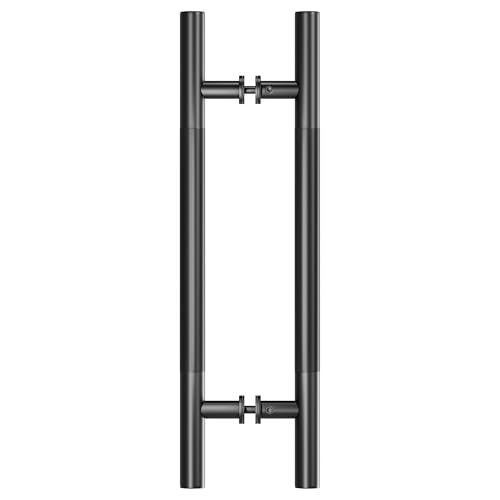 Ranbo 72" Knurled Door Pull Handle, 60"(1524mm) CTC, Matte Black | Heavy Duty 1.5mm 304 Stainless Steel, Back to Back Pull Handles for Interior/Front /Barn/Commercial/Entrances, Enhanced Grip - size: 72 Inch