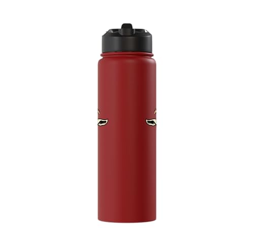 Goat Face Sunglasses Cool Farm Animal Men Boys Kids Women Stainless Steel Insulated Water Bottle - color: Red