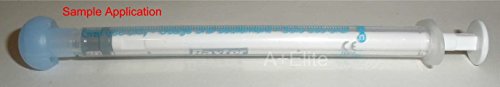 BAXA ExactaMed Oral Liquid Medication Syringe 1cc/1mL 10/PK Clear Medicine Dose Dispenser with Cap Exacta-Med Baxter Comar Latex Free