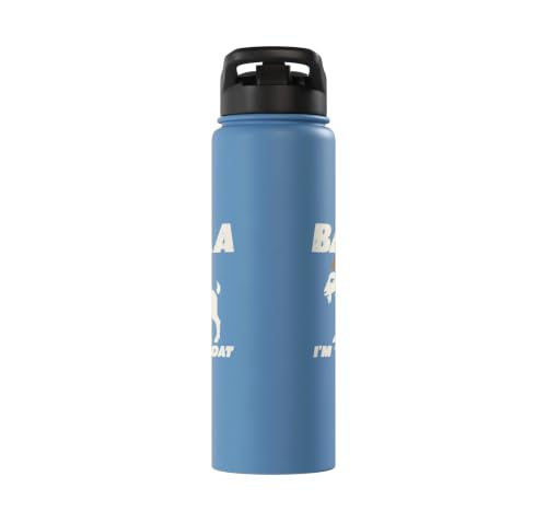 Halloween Baaa Im The Goat Funny Costume Men Women Kids Stainless Steel Insulated Water Bottle - color: Light Blue