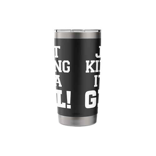 Just Kidding It's a Girl Pink Gender Reveal Party Supplies Stainless Steel Insulated Tumbler