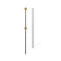WamBam 6ft White Vinyl Finishing Post | No Dig, Steel Pipe Anchor, for Cambridge Fence, BL19112 - color: 6ft Tall Finishing Post