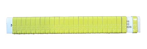 Jiffy Wing Bands Numbered - NOT Stamped Aluminum Chicken Pheasant Poultry Duck Wing Identification Tags (100, Yellow) - color: Yellow