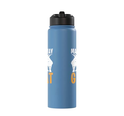 Make Way For The Goat Goats Stainless Steel Insulated Water Bottle - color: Light Blue