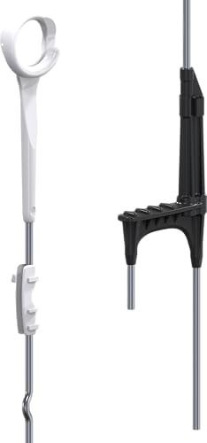 Gallagher Heavy Duty Multi-Wire Ring Top Electric Fence Posts | Set of 50 Durable Steel Step in Posts for Livestock Containment, Deer Fencing, Wildlife Control