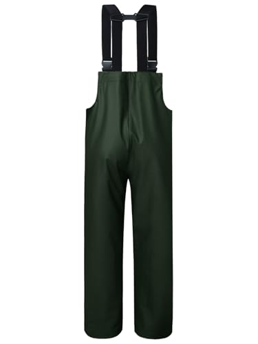RainRider Rain Pants for Men Women Waterproof Rain Gear Bib Overalls Trousers for Fishing Hunting - color: Dark Green, size: Small