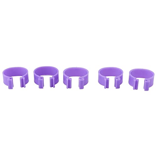 100Pcs Chicken Foot Ring Classification Marking Purple Poultry Foot Rings Plastic Chicken Leg Bands Round Identificaiton Tags Farming Tools (16mm-Purple)