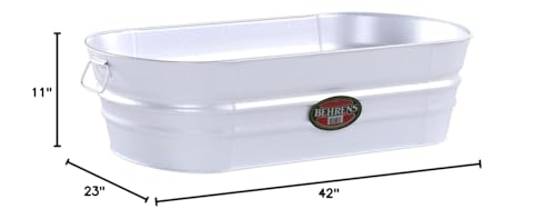Behrens B33 O6887236 Steel Oval Tub, 33.5 gal - size: 1 gallon