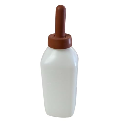 Calf Nursing Bottle with Snap Nipple, 2 and 4 Liter Capacity, Clear Body (4 Liter)