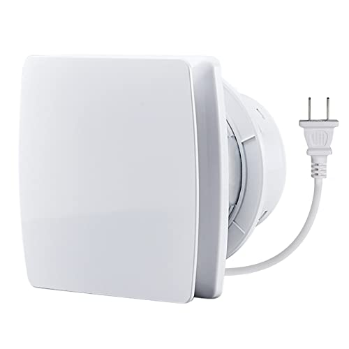 Bathroom Exhaust Fan 141 CFM 6 Inch Home Ventilation Ceiling Window and Wall Mount Vent Fan with Anti-backflow Check Valve for Kitchen Bathroom Garage(110v/18W/White) - size: 6''
