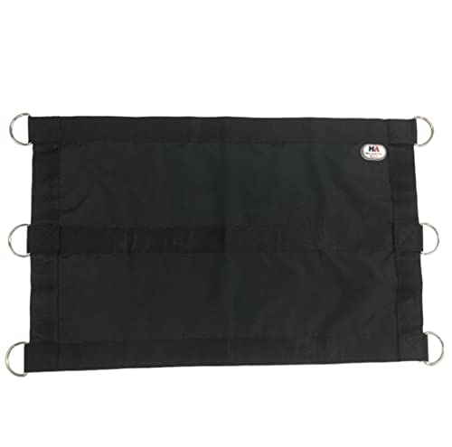 Majestic Ally 1200D 29"x19" Horse Stall Guard with Replaceable and Adjustable Length Straps and Replaceable Hardware (Black Black) - color: Black Black