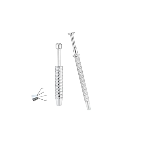 Piercing Ball Grabber Tool, 14-20G Taper for Changing Jewelry | Surgical Steel Flat Back Earrings Threader Tool Insertion Pin, Body Piercing Kit for Ear Rook Conch Nose Lip Jewelry Removal - style: Ball Grabber Tool - 2pcs