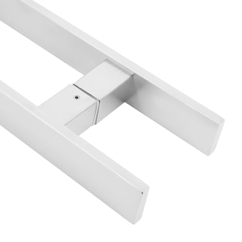 17 Inches Long 304 Stainless Steel Door Handle，Brushed Process Heavy-Duty Commercial Modern Door Pull Handle, for Doors with a Thickness of 12 mm, Silver