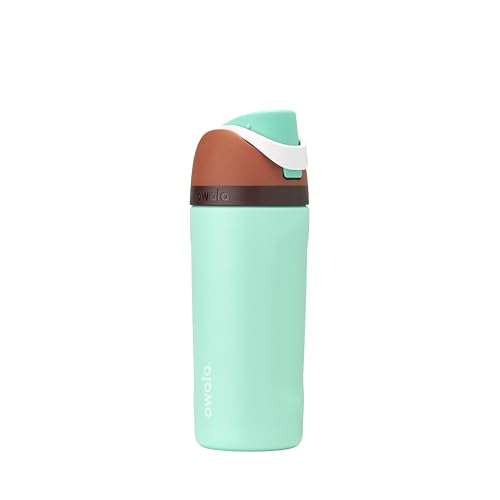 Owala FreeSip Kids Stainless Steel Water Bottle 16 oz Mint Chocolate - color: Mint Chocolate Chip, size: 16 Ounces