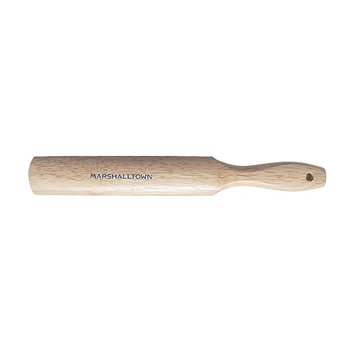 Marshalltown Silver Foxtail Brush, Stiff Bristles, Assembled in the USA | Stiff Soft-Tipped Bristles on 13 1/2 Inch Hardwood Block, Cleans Grout Film from Tile, Bench Brush, Shop Brush, 6520