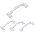 V171 6-1/2" Gate Handle, Screen Door Handle in White- 4 Pack - size: 4 Pack White