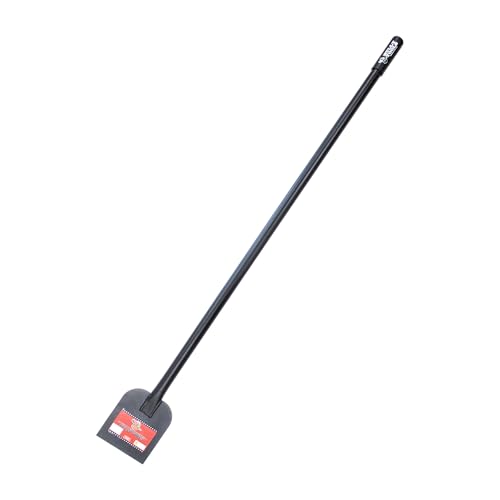 Bully Tools Heavy Duty Ice Scraper - 11-Gauge All Steel Sidewalk Chopper with Extra Long Handle for Thick Snow Removal - Floor Scraper Tool, Flat Head for Snow Clearing - 100% Made in the USA, 58-Inch