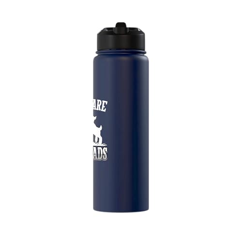 My Kids Are Buttheads Funny Goat Lover Goat Mom Farmer Stainless Steel Insulated Water Bottle - color: Navy Blue