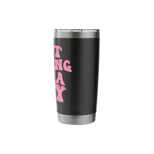 Just Kidding It's a Boy Pink Gender Reveal Party Supplies Stainless Steel Insulated Tumbler - color: Black