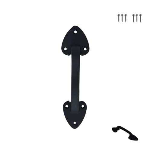 7 Inch Spear Barn Door Handle - Black Cast Iron Pull for Sliding Doors, Gates, Sheds, Fences, Closets - Indoor Outdoor Farmhouse Hardware - size: 7", style: Spear