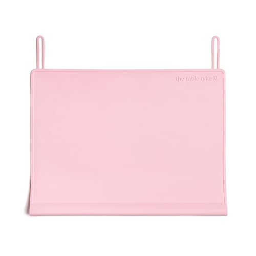 Table Tyke Placemat XL Silicone Baby Placemat with Teething Edge Bumper - Waterproof Toddler Table Mat for Eating, BPA Free, Dishwasher Safe (Pink) - color: Ballet Pink, size: 20" XL