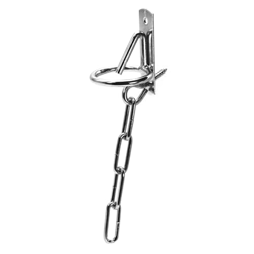 Jeffers Chain Gate Latch 6" with Bracket, Chain & Screws for Wood, Pipe, Aluminum Gates, Barn, Pasture, Fence, Livestock, Horse, Goat, Cattle, Farm Use – Weather Resistant Outdoor Metal Hardware