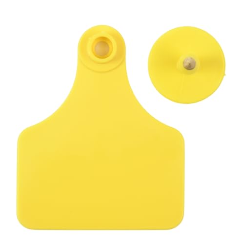 500pcs Farm Animal Ear Tags Numbered 001-500 Livestock Identification for Cattle Cows Hogs Pigs Sheep Goats (500, Large-Yellow) - color: Large-yellow