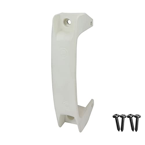 D&D TECHNOLOGIES LL3GHWT Gate Handle, Reversible for Right or Left Handing, Side-Fixing Legs Provide Easy Alignment & Added Strength, for Any Square Post Gate - color: White