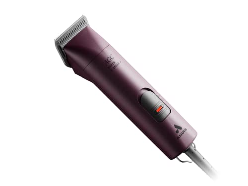 Andis Professional UltraEdge Super 2-Speed Detachable Blade Dog/Pet Clipper, Rotary Motor with Shatter-Proof Housing, Runs Calm & Silent, 14-feet Cord, for All Dog Coats & Breeds, 120 Volts, Burgundy | Rotary Motor with Shatter-Proof Housing, Runs Calm &