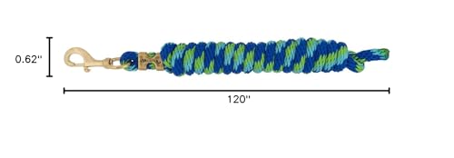 Weaver Leather Poly Lead Rope, Blue/Turquoise/Green, 5/8-Inch x 10-Feet