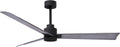 Matthews Fan Company AK-BK-BW-56 Alessandra Wet Rated 56" Ceiling Fan without Light, Remote Included, Silent DC Motor, Matte Black with Barn Wood Tone - color: Matte Black with Barn Wood Tone, size: 56-inch