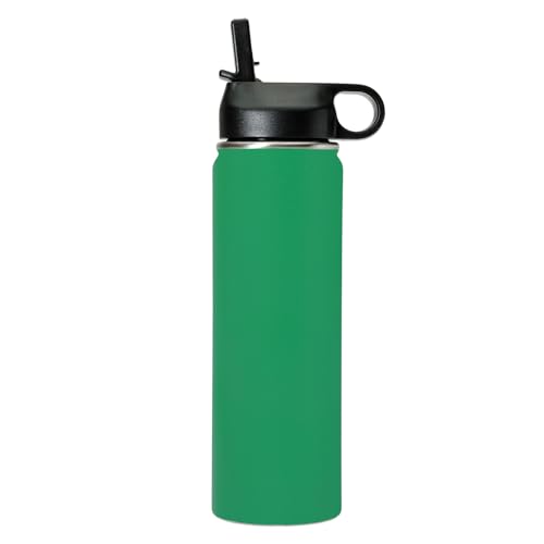 LaserGram Personalized 20oz Water Bottle, Horse (Green) | Engraved Gift, Vacuum Insulated Stainless Steel, Flip-Top Straw Lid, Laser Engraved With Your Name - color: Green, size: 20 Ounces