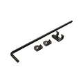 National Hardware Cane Bolt Door Latch, 1/2 in x 18 in, Steel, Black | Variable Bolt Throw Drops Into Ground or Strike; Holds Heavy Wood Gates and Barn Doors in Place