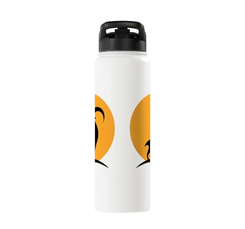 Sunset Wild Goat Capricorn Lover Gift Adult Men Women Kids Stainless Steel Insulated Water Bottle - color: White